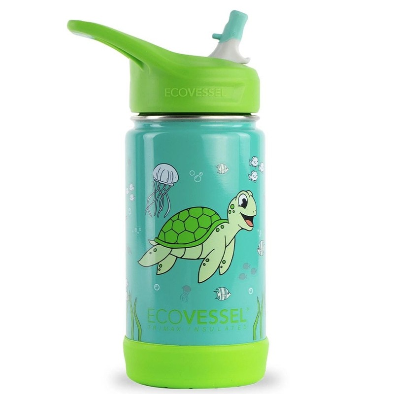 EcoVessel Frost Kids Triple Insulated Bottle with Straw 355ml, Unicorn