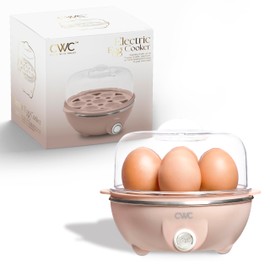 COOK WITH COLOR 350W Electric Double Layer Egg Cooker - Egg Boiler for Hard Boiled, Soft Boiled, and Omelettes, 6.1x6.1x5.5, Dusty Rose