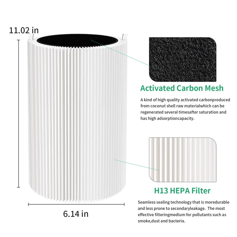 WuYan Replacement Filter Compatible with Blue Pure 411 For Air