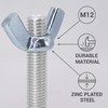 SKIR'CO Pack of 20 Wing Nuts M12, Galvanised Wing Nuts,