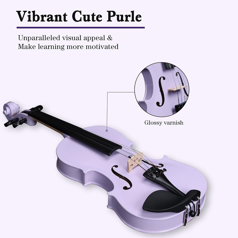 ADM Acoustic Violin for Kids Beginners,1/2 Size Acoustic Violin Fiddle