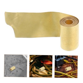 Hohopeti 1roll Brass Foil Sheet Roll Thin Wear-Resistant Material for Electrical Repairs Crafting and Grounding Easy to Cut Versatile Brass Strip for Projects