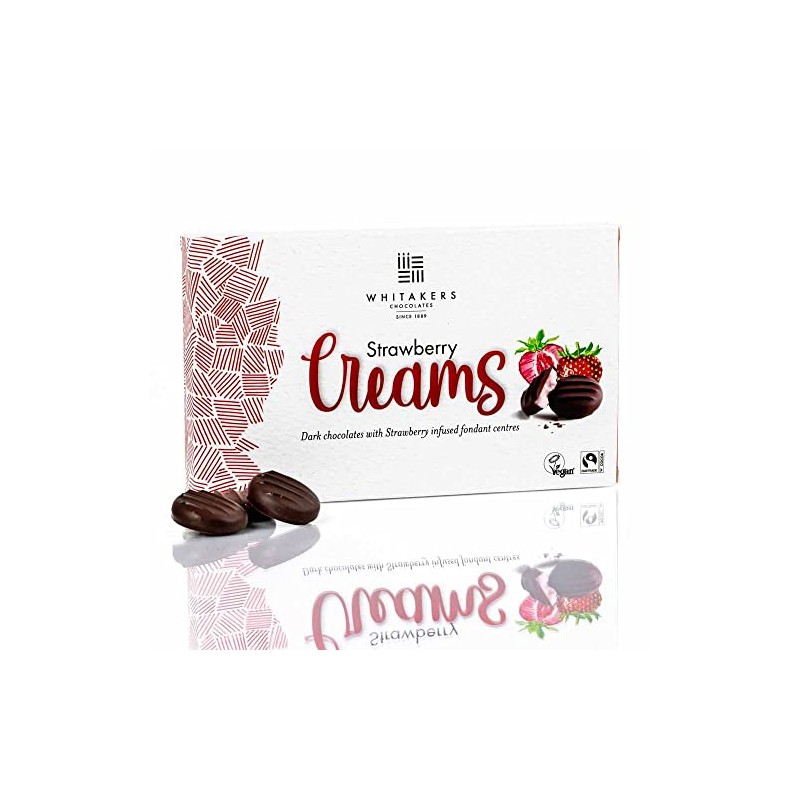 Whitakers Strawberry Creams 150g Box