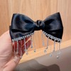 3Pcs Rhinestone Hair Bows for Girls Tassel Hair Barrettes Clips