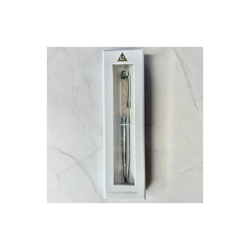 The Maniscripting Journal Silver Rose Quartz Crystal Pen