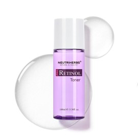 NEUTRIHERBS PRO Retinol Toner for Anti-Aging & Reducing Fine Lines and Wrinkles, with Panthenol, Peptides, and Hyaluronic Acid, Alcohol Free – 3.38 fl. Oz.