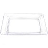 Bluesky Trading Clear Plastic Rectangular Serving Tray - Pack Of