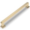 Amerdeco 10 Pack Brushed Brass Cabinet Pulls 7 Inch Hole
