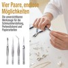 Beaditive Professional Precision Stainless Steel Tweezers Set - Craft Tweezers