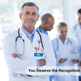 2Pcs LPN Badge Buddy Horizontal Card Nurse Nursing Accessories Badge Tags Identification ID Buddy for Registered Nurses - 2 Sided Clear PVC Badge Holders