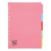 5 Star Subject Dividers Multipunched Manilla Board 5-Part A4 Assorted