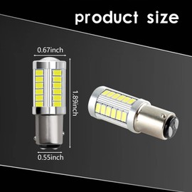 Sinytuto Pack-4 Car LED Lights, 1157 Brake Lights, LED Lights Conversion Kit, Universal Automobile Replacements, for Most Cars, Trucks and Vans (White)