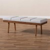 Baxton Studio Larisa Fabric Upholstered Wood Bench in Beige and