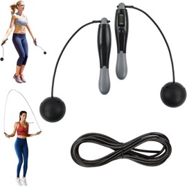 Cuerda para Saltar, Cuerda Ajustable con Manijas, Contador de Cuerdas para Entrenamiento, Cuerda para Saltar con Peso para Ejercicio y Pérdida de Peso