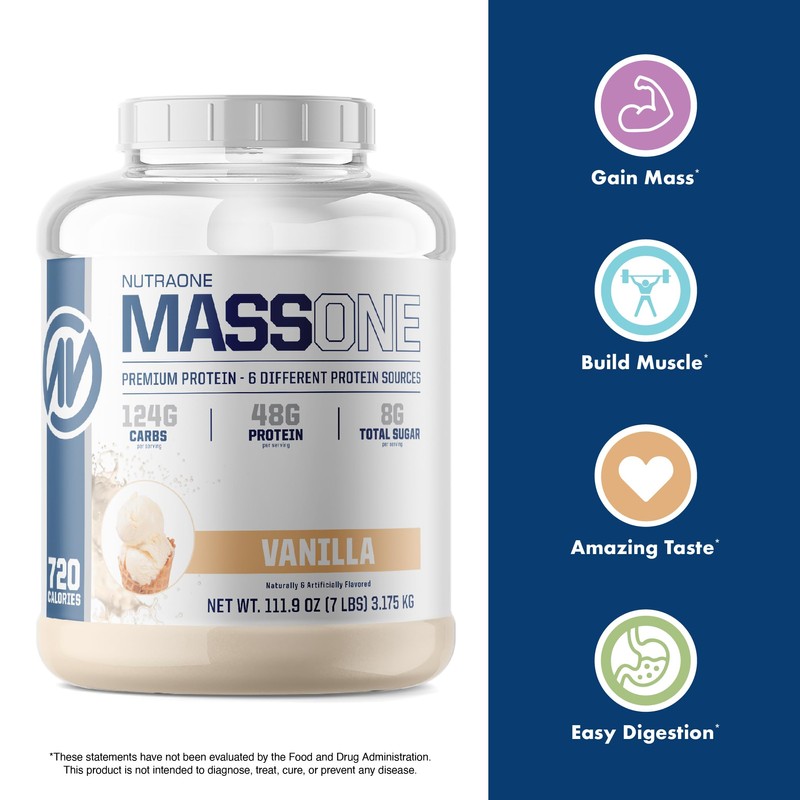 NutraOne Massone Mass Gainer Protein Powder Gain Weight Protein Meal