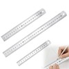 3 Pieces Metal Ruler Stainless Steel Ruler 15 cm /