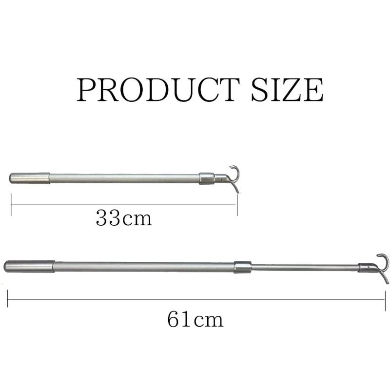2Pcs 13"-24" Telescop Draw Rod for Cordless Blinds,Cellular Shades and