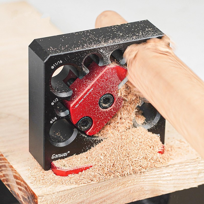 AACGIN Dowel Maker Jig Kit, Imperial 5/16-3/4inch Adjustable Drill Milling