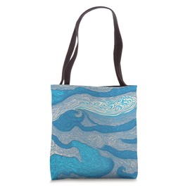 Ocean Waves Abstract Tote Bag