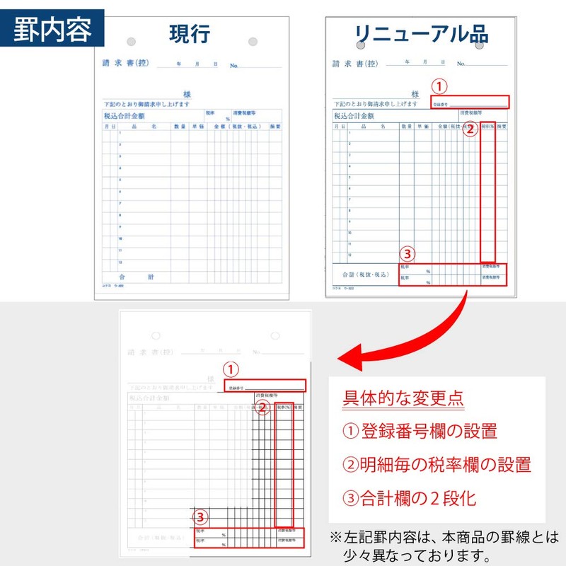 Kokuyo U-322X3 Carbonless, Invoice B6 Vertical, 50 Pairs, Pack of