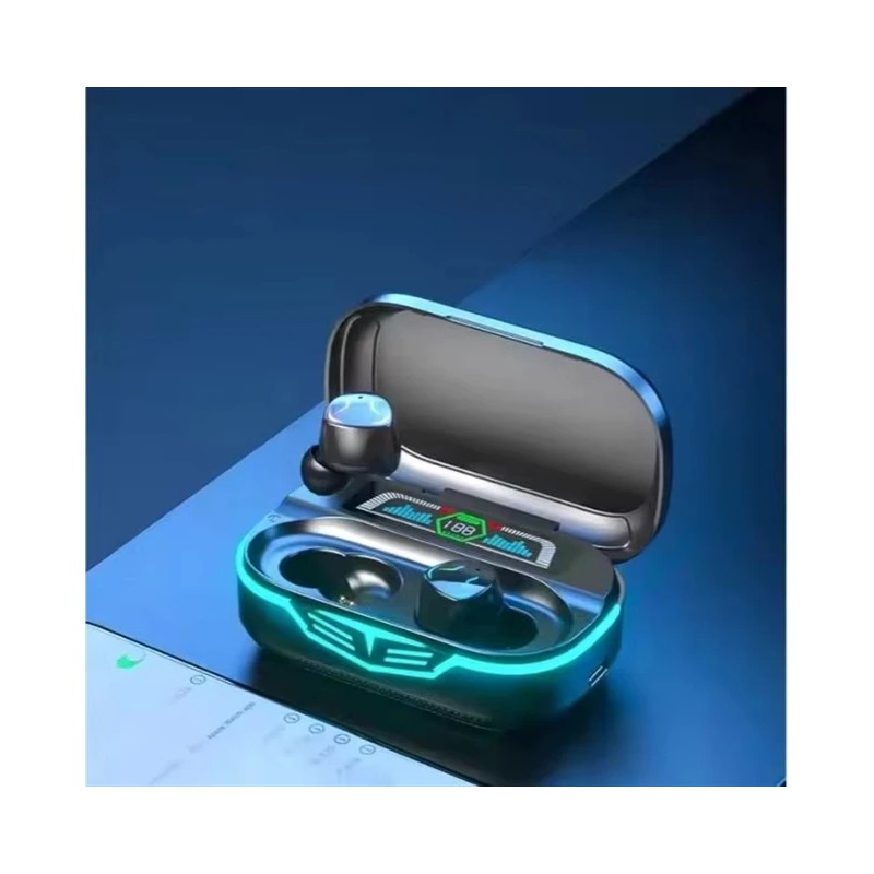 Waterproof TWS In-Ear Wireless Neck Band Earphones with LED Battery
