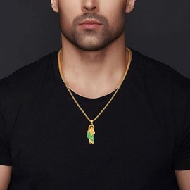 KATHLU Gold Saint Jude Necklace Sterling Silver St Jude Necklace for Men Women Catholic Religious Necklaces…