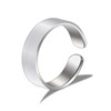 ALEXCRAFT S925 Chunky Ring Silver Matt Brushed Women Men Open
