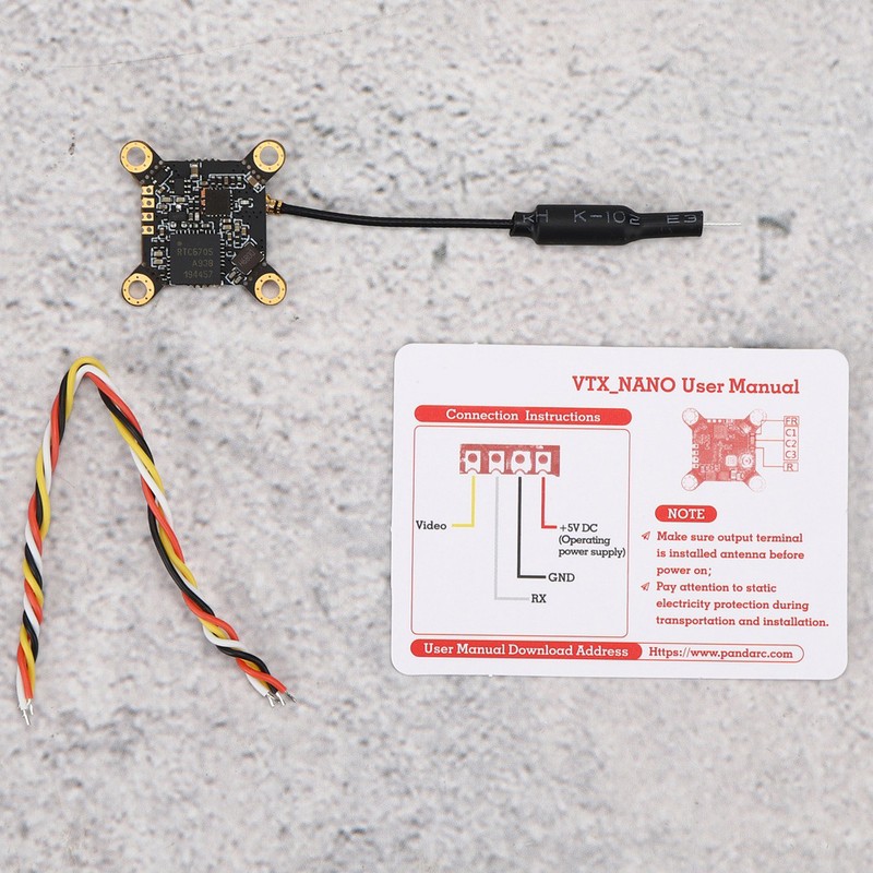 VT5804 Nano Video Transmitter 5.8G 40CH 0mW~400mW OSD Adjustable FPV