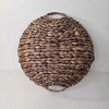 Handmade Woven Basket With Handles Shallow Fruit Bowl Display Tray