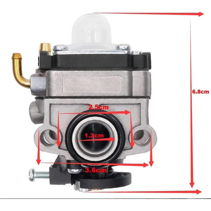 Hippotech 16100-ZM5-803 Carburetor with Fuel Line Kit for Honda 4