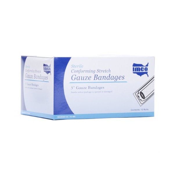 Dukal Sterile Gauze Roll Bandage 3'' 12/pkg