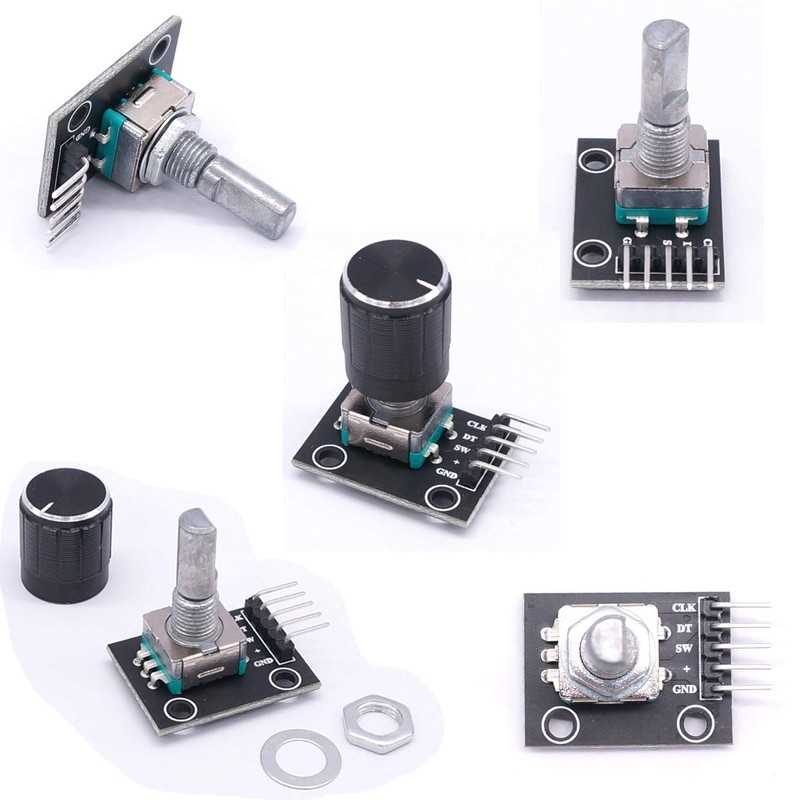 Taiss / 5Pcs KY-040 Rotary Encoder Module with 15×16.5 mm