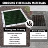 Agfabric 1x4ft Fiberglass Drain Grating 1''Thickness, Non-Slip Floors Cover, Rustless