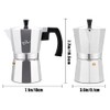 MVPLUE Classic Stovetop Espresso Maker 6 Cup ，Moka Pot Aluminum