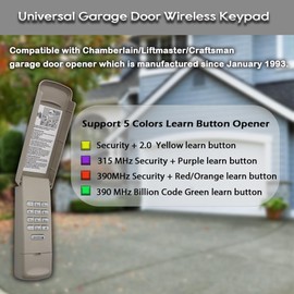 Garage Door Opener Keypad Compatible with Liftmaster/Chamberlain/Craftsman Openers, Replace G940EV-P2, 878MAX, 877MAX, 877LM, 377LM, 977LM, Wireless Keyless Keypad