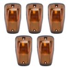 5Pcs Cab Marker Light Weatherproof Amber Teardrop Cab Top Running