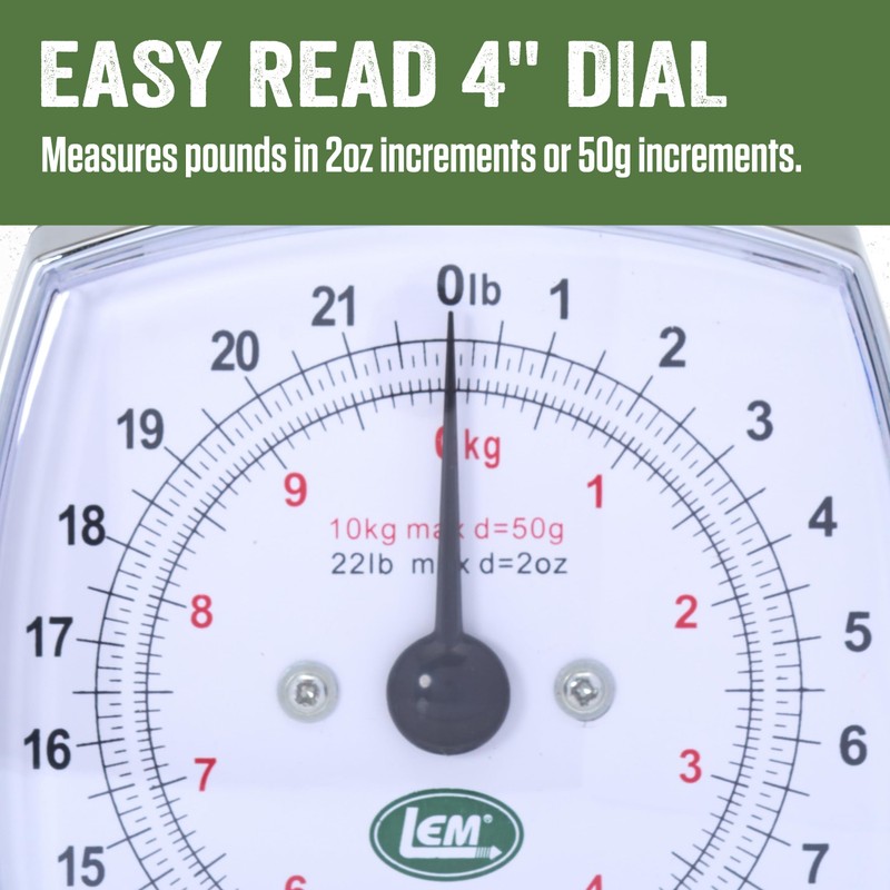 LEM Products 22 lb. Capacity Scale, Stainless Steel, Silver