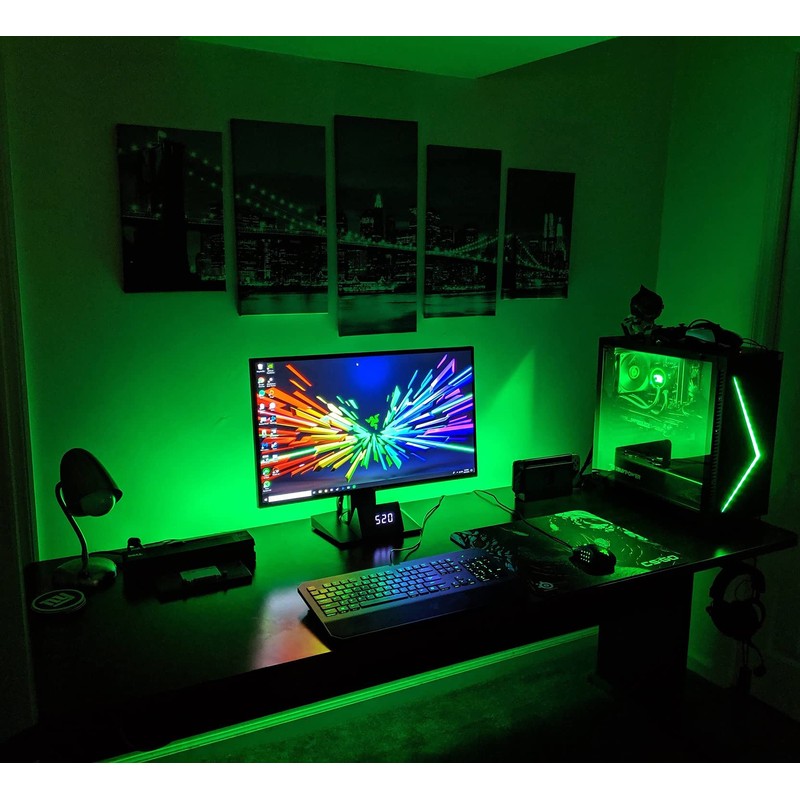 HAUTY Waterproof Green LED Strip Light, 16ft/5m SMD5050 300 LEDs