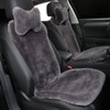 OGLAND 2 Pack Fur Fluffy Sheepskin Car Seat Covers for