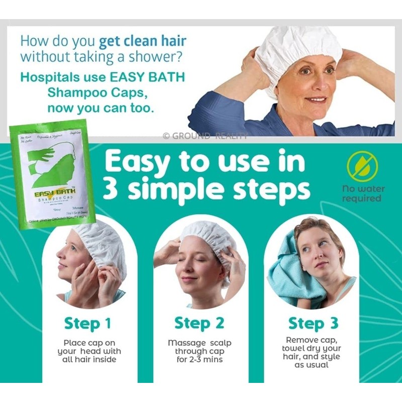 LUREME Easy Bath Shampoo Cap for Adults - Clean, Complete