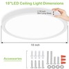 hykolity 18 Inch LED Round Flat Panel Light, White, 32W,