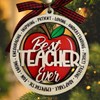 Best Teacher Ever Christmas Ornament 2024, Teacher Appreciation Christmas Ornament