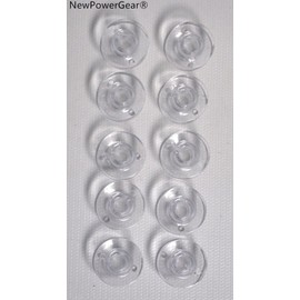 NewPowerGear Class 15J Plastic Bobbins Replacement For Singer 6518, 7256, 7258 Stylist, 7285Q Patchwork, 8500Q, Smart 100S