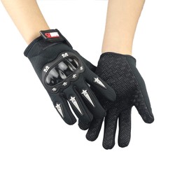 YAMEIZE Kids Sport Gloves Waterproof Cycling-Non Slip Mountain Bike Scooter Riding Glove for Boys Girls Black Full Finger