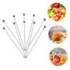 GRIRIW 10pcs Multi-Functional Food Picks Set Stainless Steel Cocktail Skewers