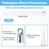 2 Pieces White Fiberglass Blind Wand, 17 Inch Vertical Blinds