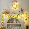 6 FT Lighted Easter Garland with Eggs & Flowers, Artificial