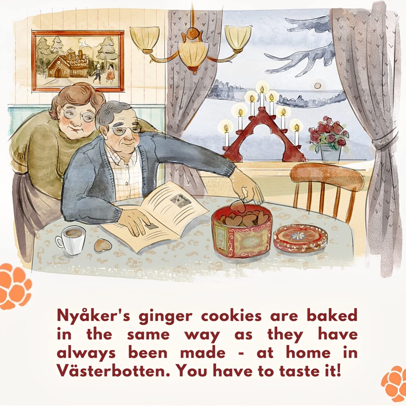 Nyaker Swedish Gingersnap Cookies Twin Sleeve, 10.6-ounces (Pack of 3: