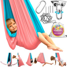 Sensory Swing Indoor Outdoor with 360° Hardware - Holds up to 300 lbs - Calming Therapy Swing for Kids & Adults - Helps with ADHD, Autism, Sensory Processing Disorder - Sturdy Cuddle Hammock