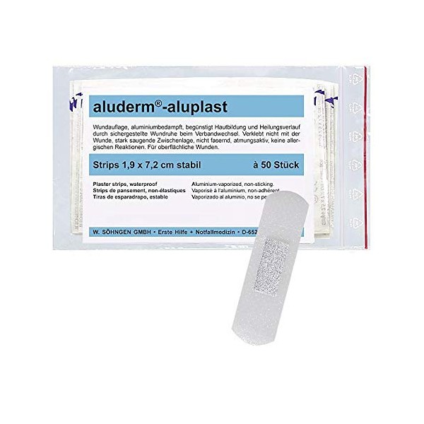 Söhngen Wundpflaster aluderm-aluplast stabil Strips 1,9x7,2cm VE=50 Stück